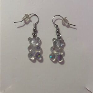 Crystal Clear Bear Earrings